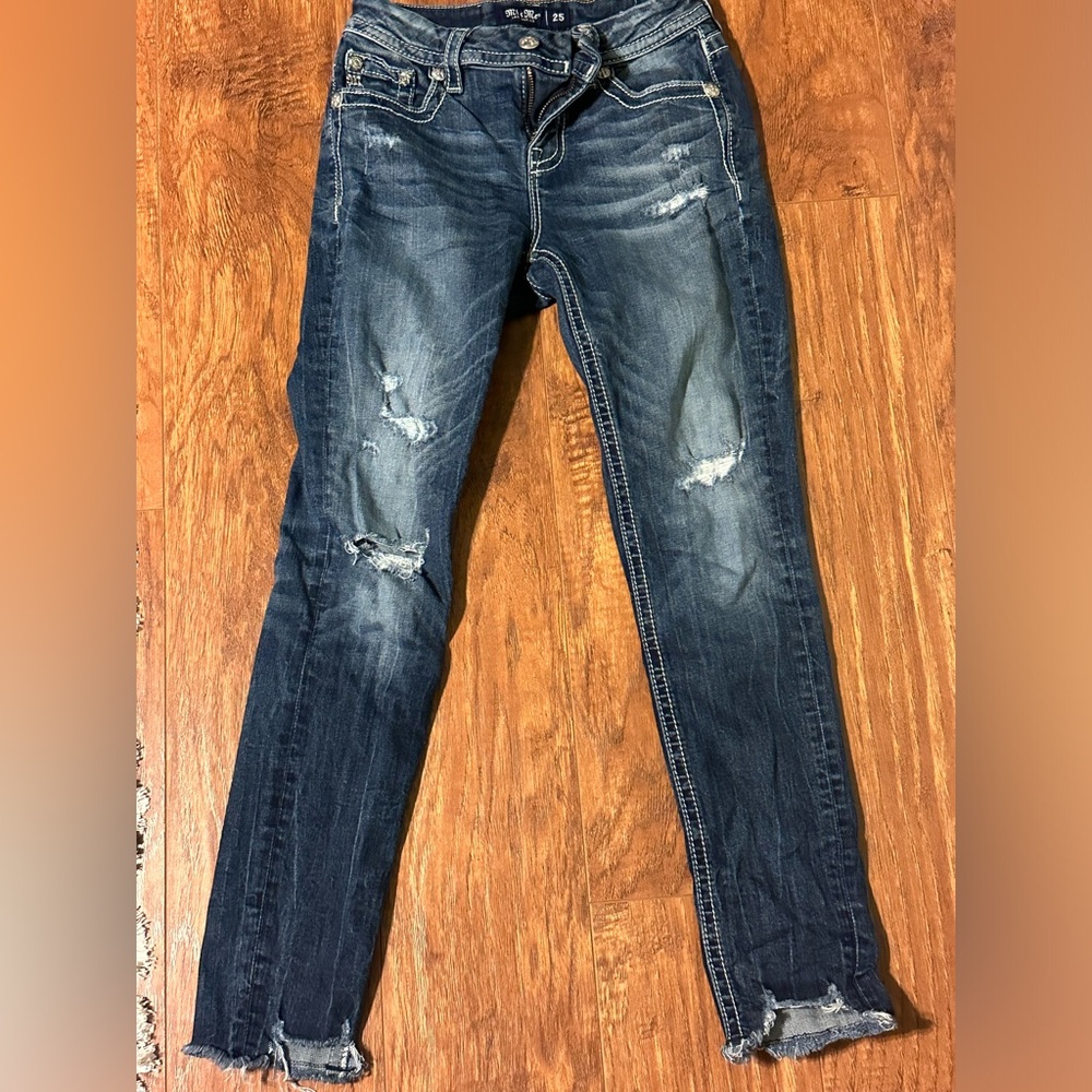 Miss Me ankle skinny curvy jeans size 25